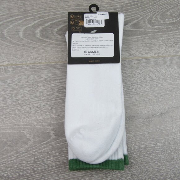 Vans Unisex Retro White Green Striped Crew Socks Size 9.5 -13 (1 Pair) NEW - Picture 8 of 10